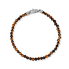 Tiger Eye Silver Bracelet 4mm - Keays