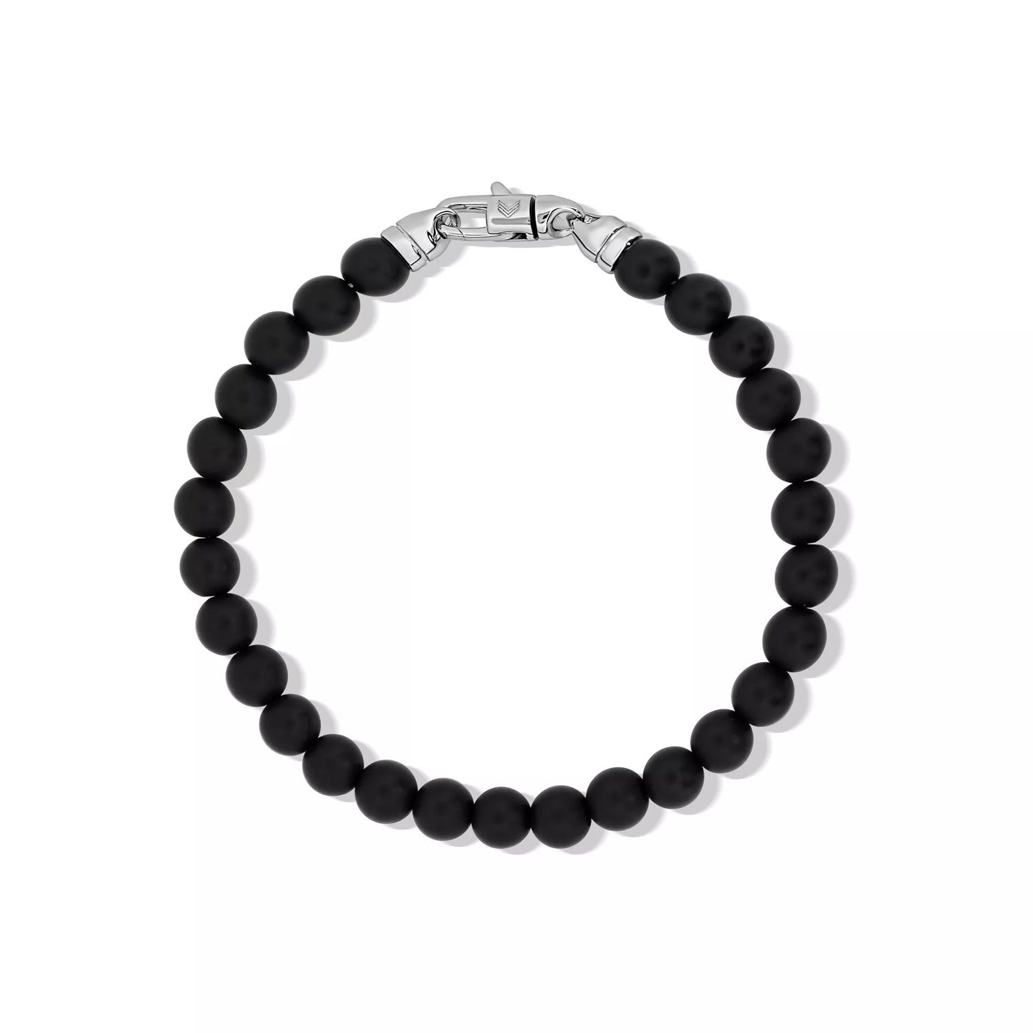 Bracelet Onyx Argent 6mm