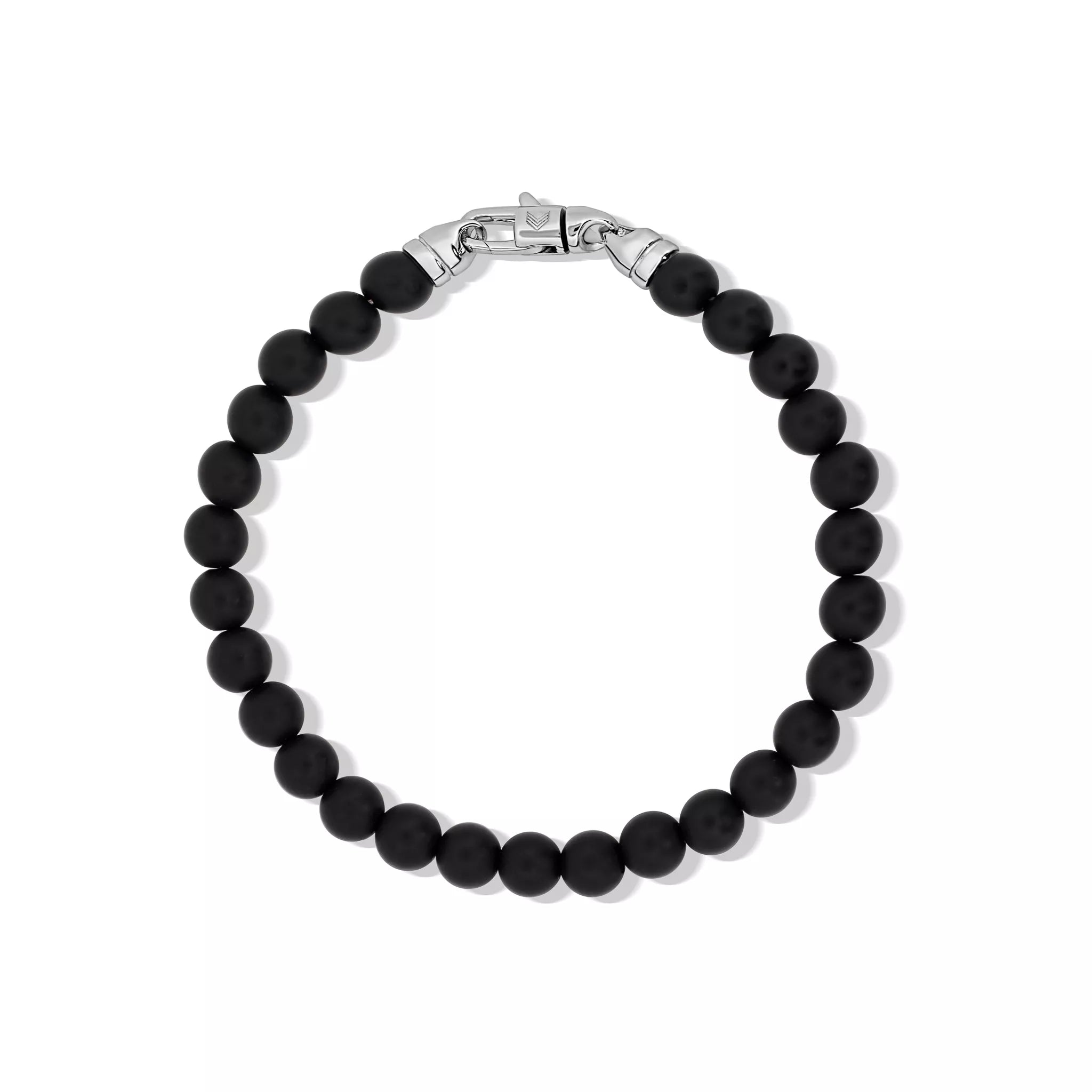 Bracelet Onyx Argent 6mm