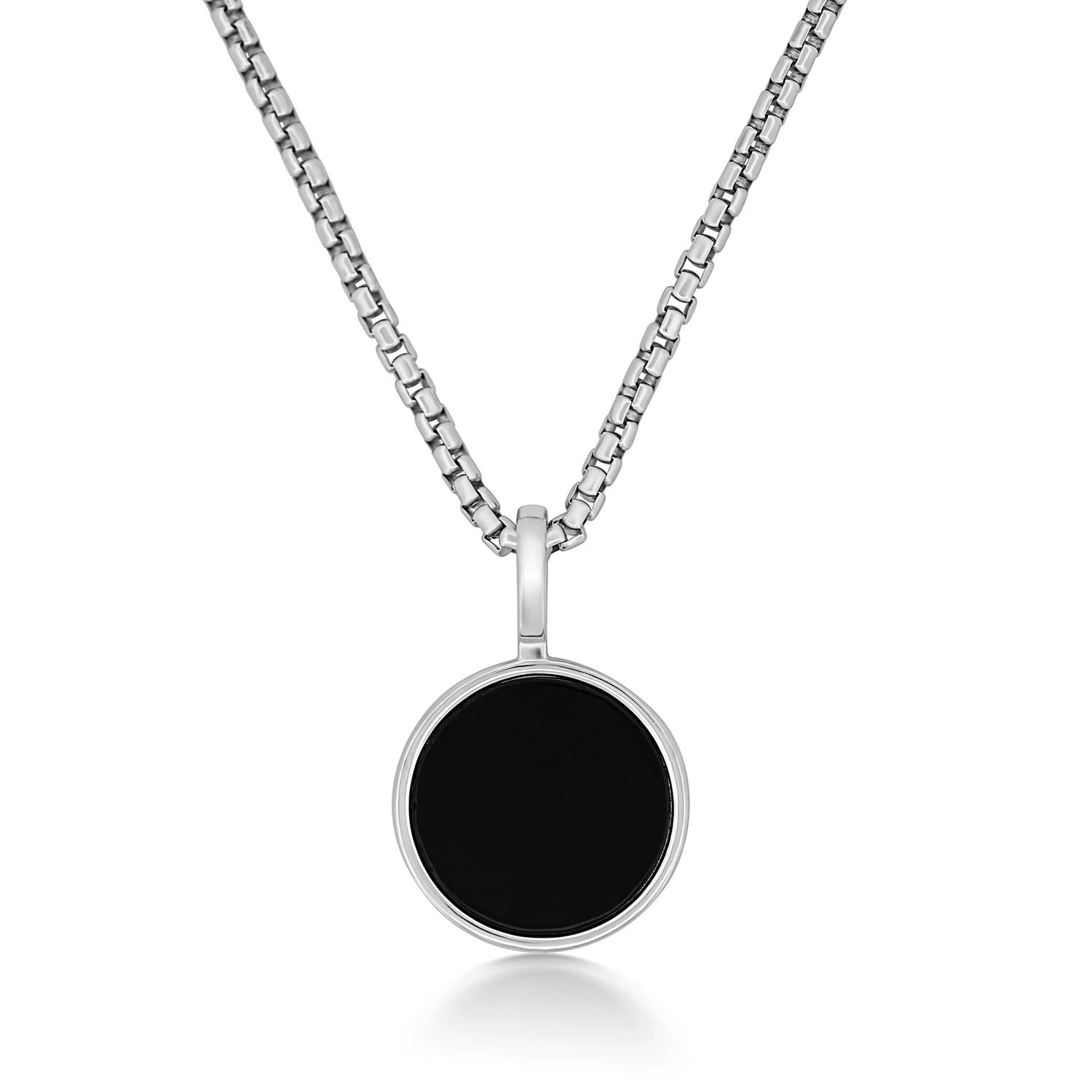 Pendentif Médaillon Onyx Argent
